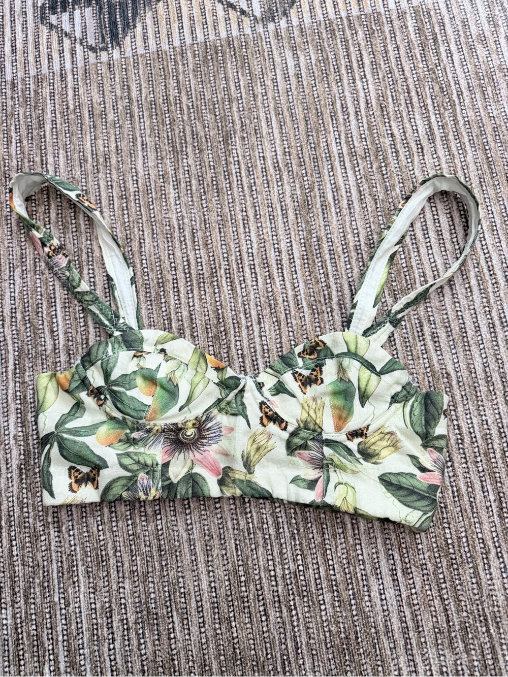 Agua Benita bralette butterfly crop